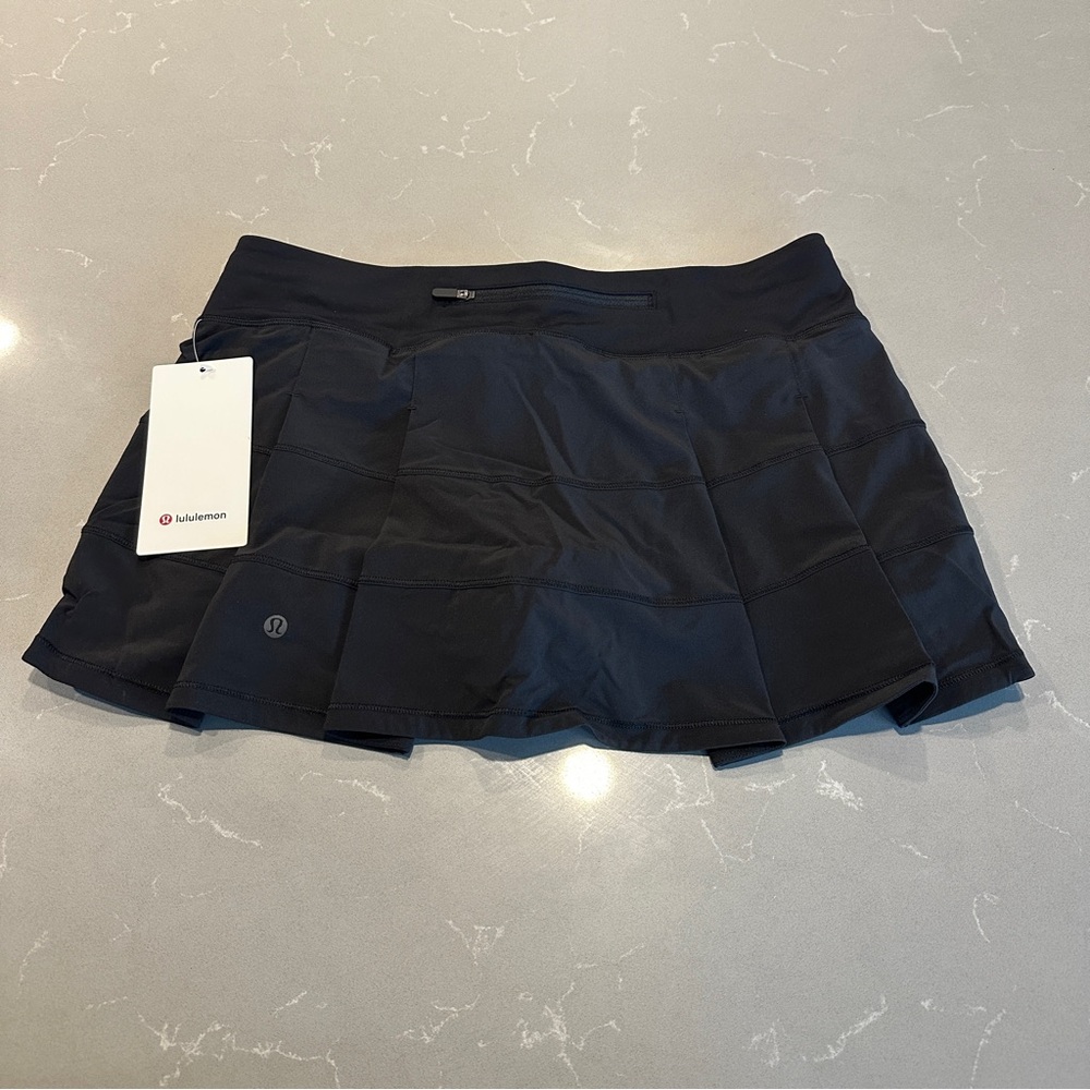 Lululemon Pace Rival MR Skirt *Long Sz 10 Black NWT - Picture 7 of 11